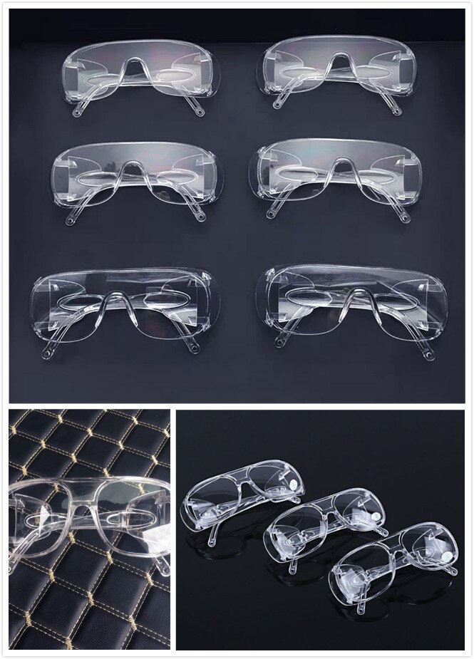 Clear Safety Goggles Work Eye Protection Working Eyewear Splash Protective Transparent Glasses Wind Dust Anti-fog Glasses: 10pcs