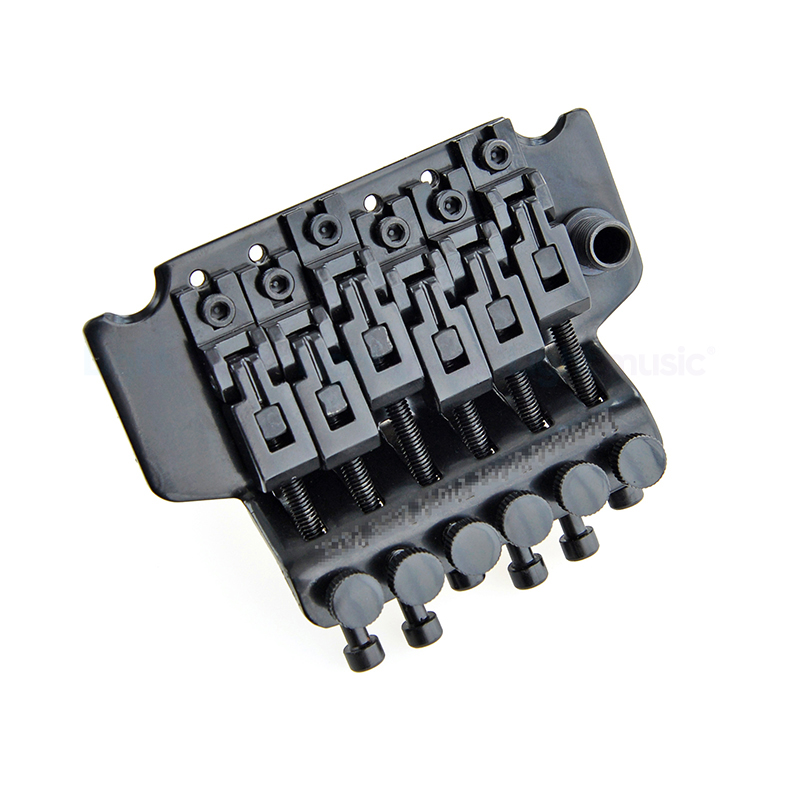 Elektrische Gitaar Tremolo Brug Systeem 6 String Dubbele Roll Staartstuk Zadel Voor Elektrische Gitaar Vervanging Zinklegering Materiaal: Black