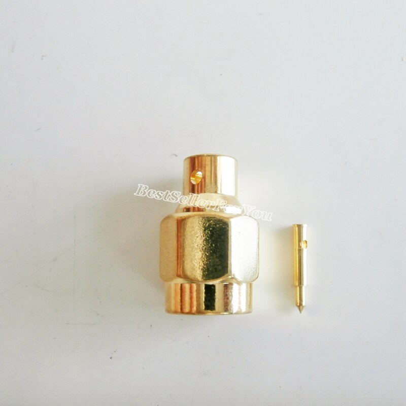 10Pcs SMA solder plug Male straight connector For semi-rigid RG402 0.141" cable
