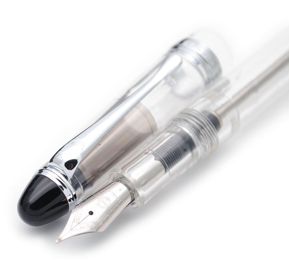 Wing Sung 699 Transluzenten Vakuum Füllung Brunnen Stift EF / F / M Nib Tinte Stift Original Box: Clear Grip F N-S