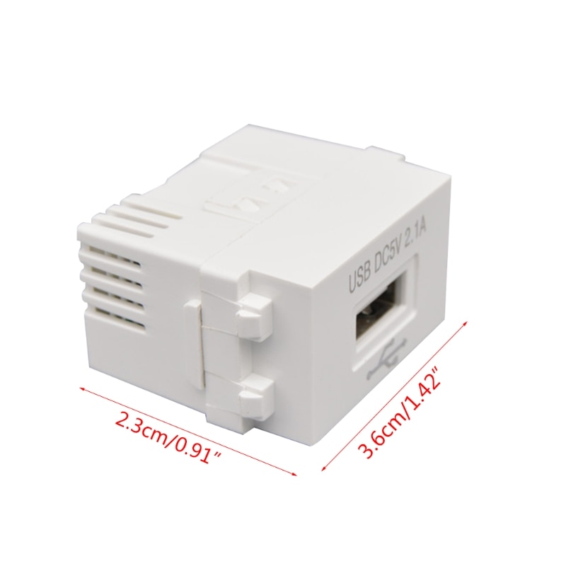 Presa USB doppia alimentazione compatta tipo USB-A e USB-C da 5V 2,4A