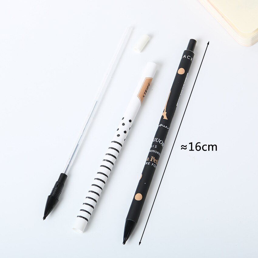 Jenam Stationery Pen White with Gold Dots 1pc