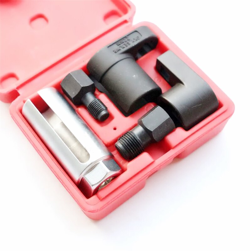 5pcs Oxygen Sensor Socket Wrench Thread Chaser Tool Kit Fit for All Auto O2 Socket Removal Installation Install Offset Vacuum