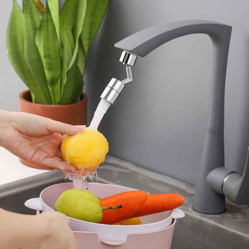 Universal Kitchen Plastic 720° Rotatable Splash Filter Faucet Sprayer Head Flexible Bathroom Tap Extender Adapter Foam Nozzle