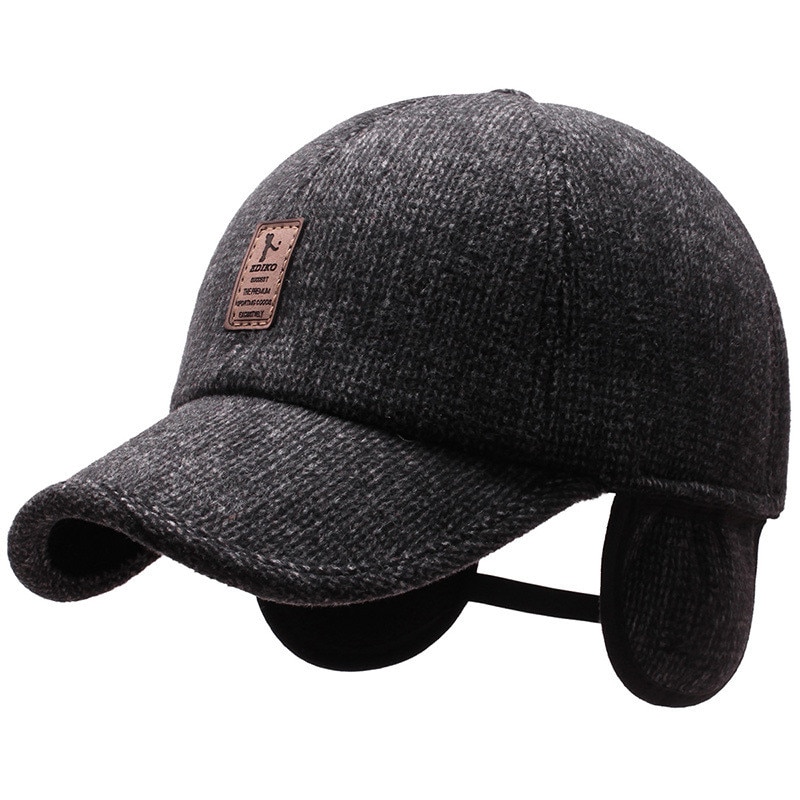Winter Baseball Cap Voor Mannen Vrouwen Met Oorkleppen Warme Muts Dikker Snapback Cap Mannen Vader Hoeden Gehoorbescherming Pet