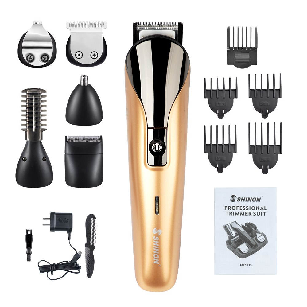 Hair Clipper 6 in 1Man Electric Hair Cutting Machine Hair Cutter Pro Hair Cutting Machine Rechargeable Hair Trimmer: 141718