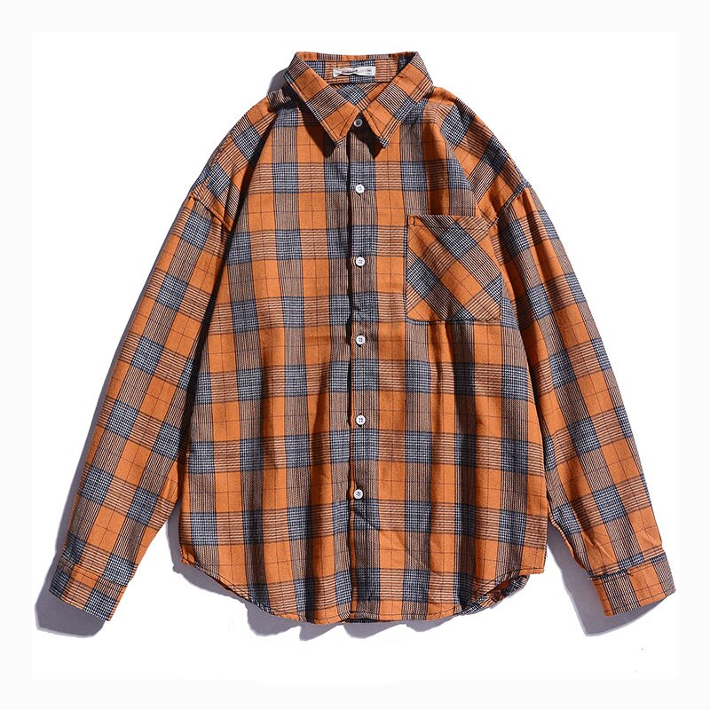 BOLUBAO hommes à manches longues chemise à carreaux automne hommes confortable Section mince chemise mâle affaires décontracté dessus de chemise: Khaki / M