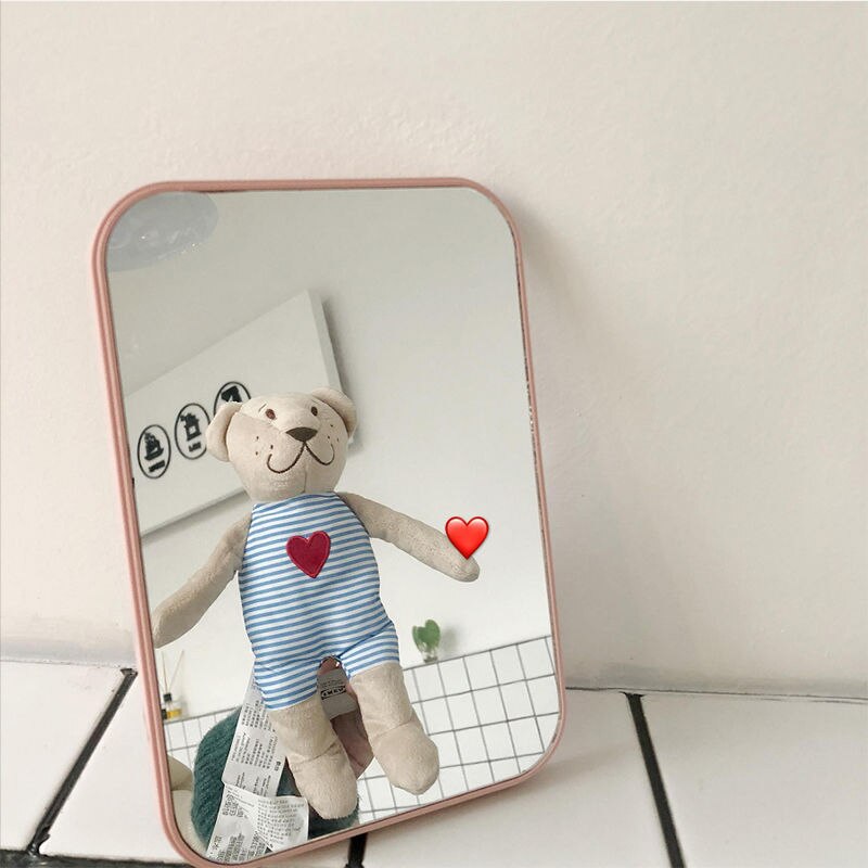 Simple Spin Assembly Mirror Portable Double Sided Makeup Vanity Mirror Single Princess Mirror Cosmetic Espelho de maquiagem