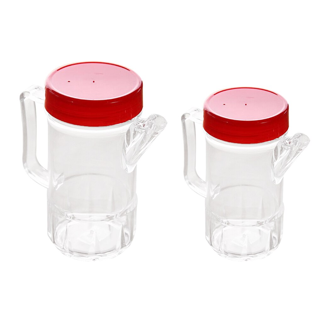 Opakowanie 2 akrylowych butelek z oliwą z oliwek i octem Cruet 500ml/360ml pojemnik