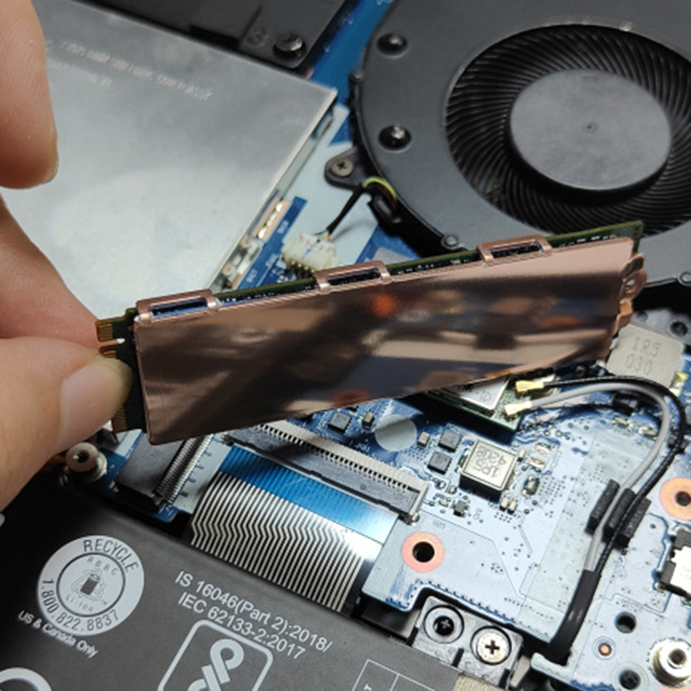 Koperen Ssd Koeler Met Thermische Siliconen Pad Metaal Ssd Koeling Koellichaam Vervanging Onderdelen Enkele/Dubbelzijdige Laptop Accessoires