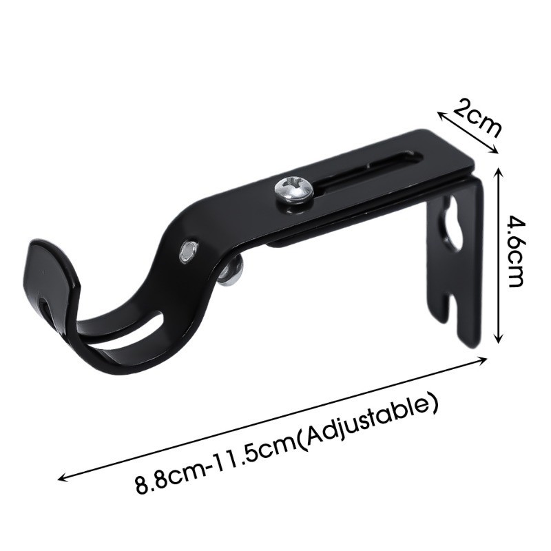 Gordijnroedehouder Draagbare enkele staafbeugel voor muurgordijnroedebeugel Gordijnroede Ondersteuning Hanger voor 1 inch gordijnroede