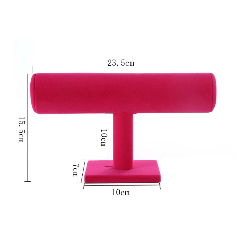 Présentoir en velours noir pour Bracelet, montre, chaîne, t-bar, support pour bijoux