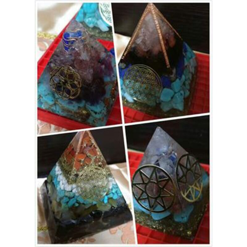 Geometrica Energia Torre Orgonite Modello Pasta Adesivi Piramide di Rame Materiale In Resina Epossidica Per Fare FAI DA TE Muffa del Mestiere Dei Monili A