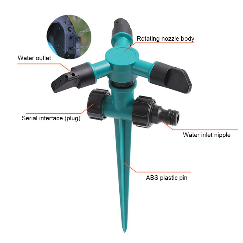 Tuin Zwembad Gazon Sprinkler Automatische Roterende Water Sprinkler Gemak Irrigatiesysteem Voor Tuin Yard XHC88