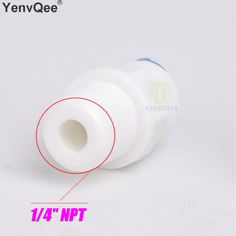 Vannfilter deler 5 stk 1/4 tommer od tube  * 1/4 " npt bsp hanngjenger rørkobling for ro vannrensersystem