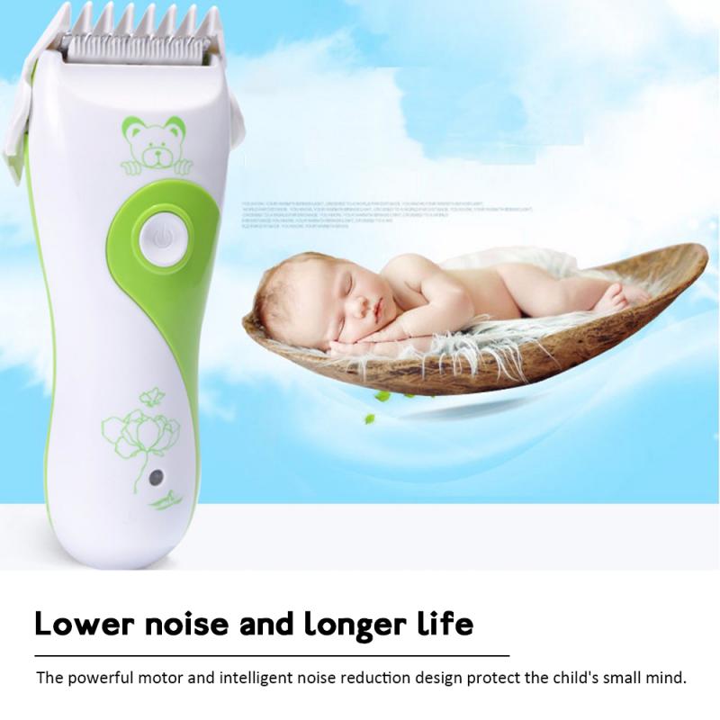 Baby elektrisk hårklipper genopladelig lavt støjniveau hårtrimmer hårskæremaskine hår barberingskamme børn skæreværktøj