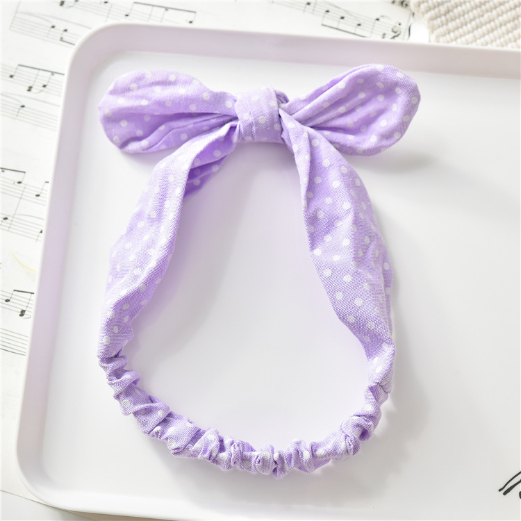 1 PC Winter Warm Ear Warmer Headwrap Xmas Girls' Crochet Headband Knitted Bow Hairband Hair Band Accessories: 05-PU