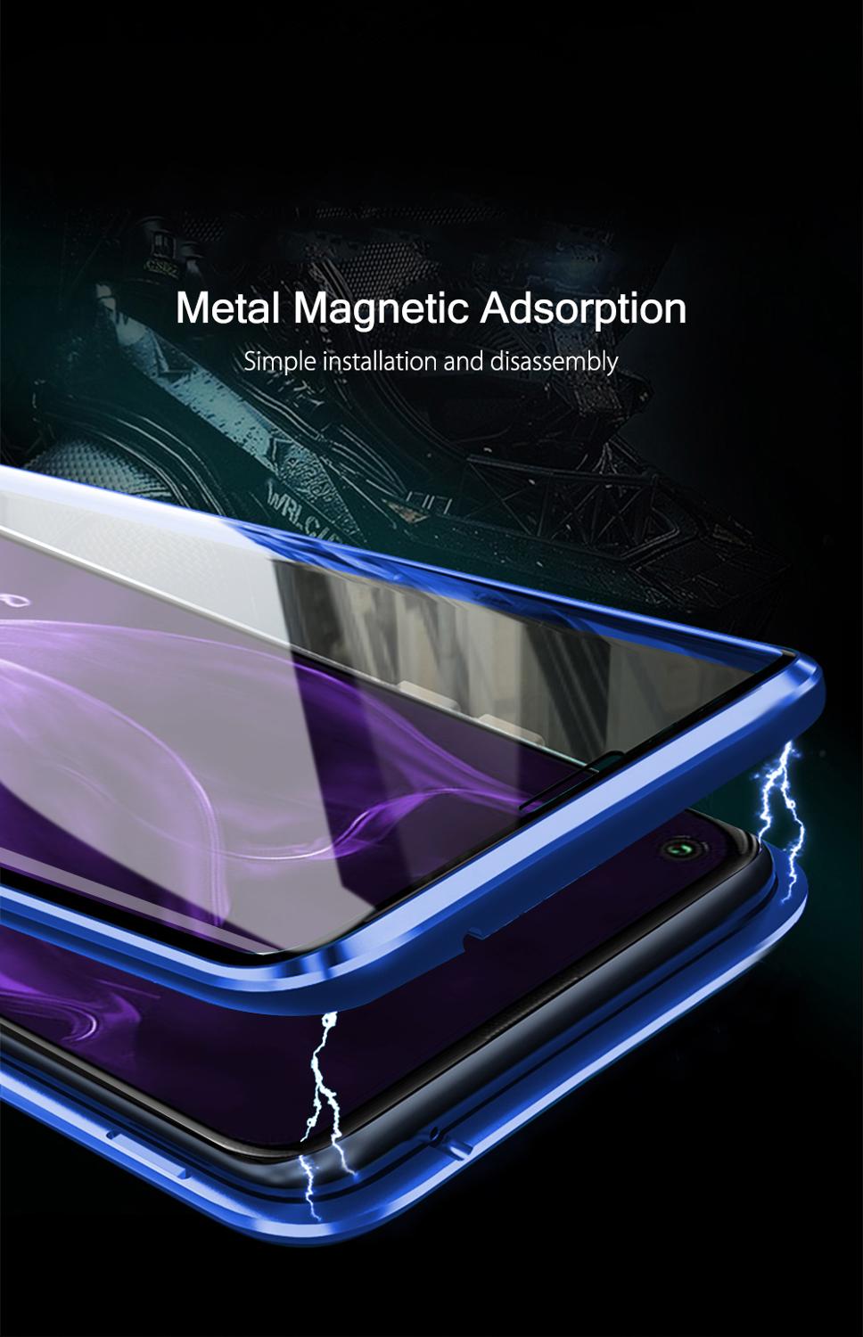 Magnetic Case For huawei honor 20s MAR-LX1H 6.15" Double side tempered Glass phone cover on honor 20 s s20 honor20s Metal coque