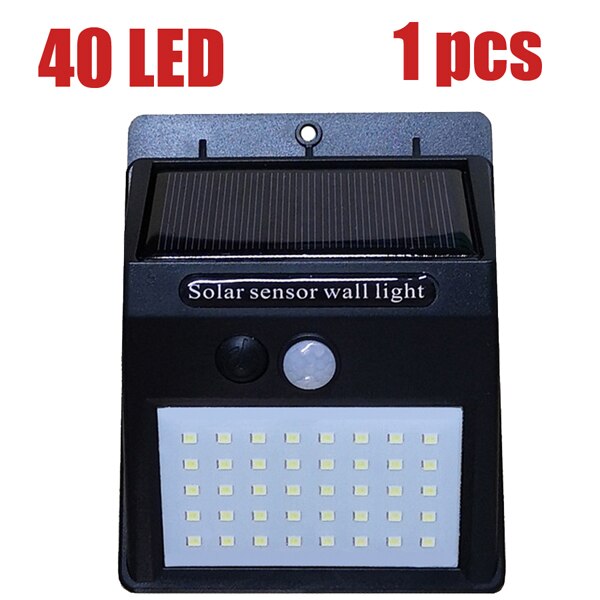 40 LED Solar Light PIR Motion Sensor Solar Garden Light Waterproof Outdoor Energy Saving Street Yard Path Home Lamp: YX03-40-3M-1pcs