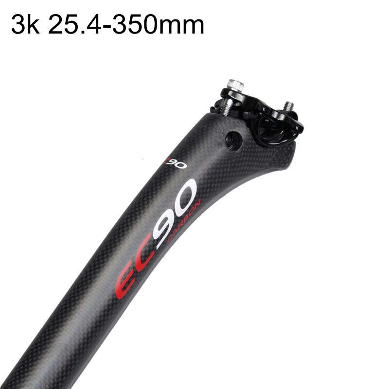 Ec90 volledig carbonvezel mtb-zadelpen zadelbuis racefiets zadelpen mountainbike zadelpen 25.4 27.2 30.8 31.6-350/400mm: 3k 25.4-350mm
