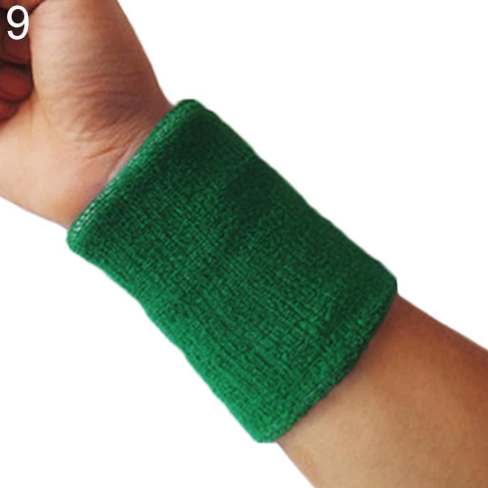 1Pc Armband Weichen Schnell Trocken Schweiß-absorbierende Sport Handgelenk Schweißband Tennis Squash Badminton GYM Basketball Armband: Armee Grün