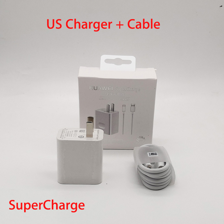 Originele Supercharge Oplader Voor Huawei P20 P10 Pro Plus Mate 9 10 20 Mobiele Telefoon Oplader Honor 10 Note10 5A super Charge Eu: US Charger and Cable