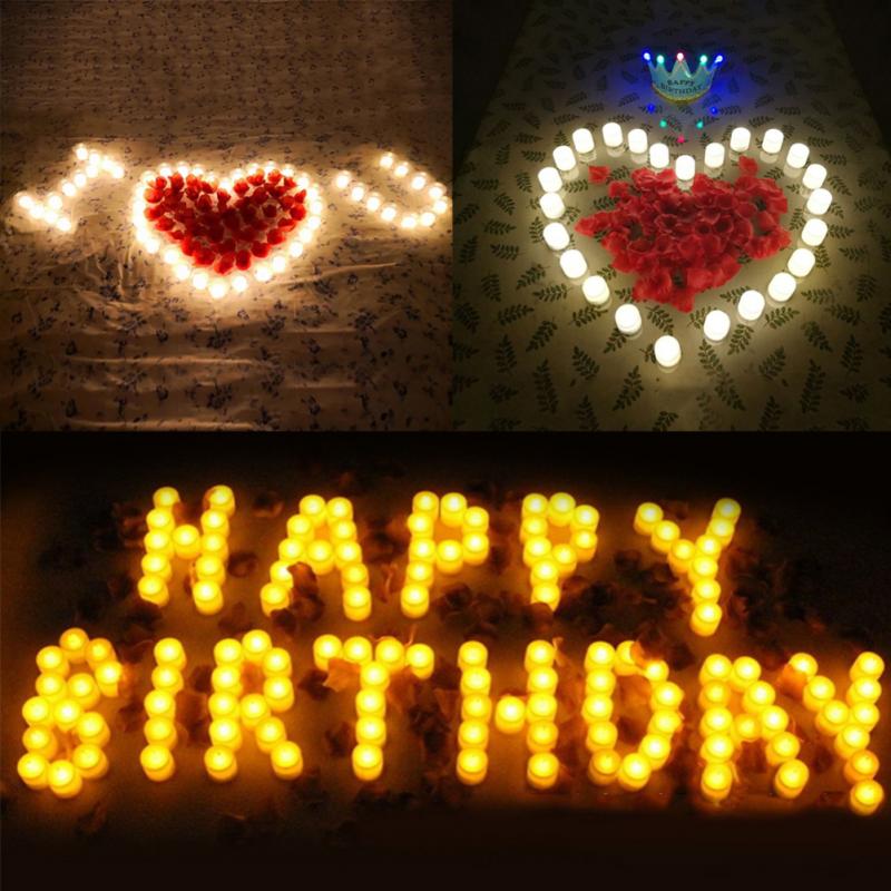 Bougie LED multicolore 6 couleurs, 1 pièce, Simulation de flamme colorée, bougie électronique pour mariage, maison, décoration de fête d&#39;anniversaire