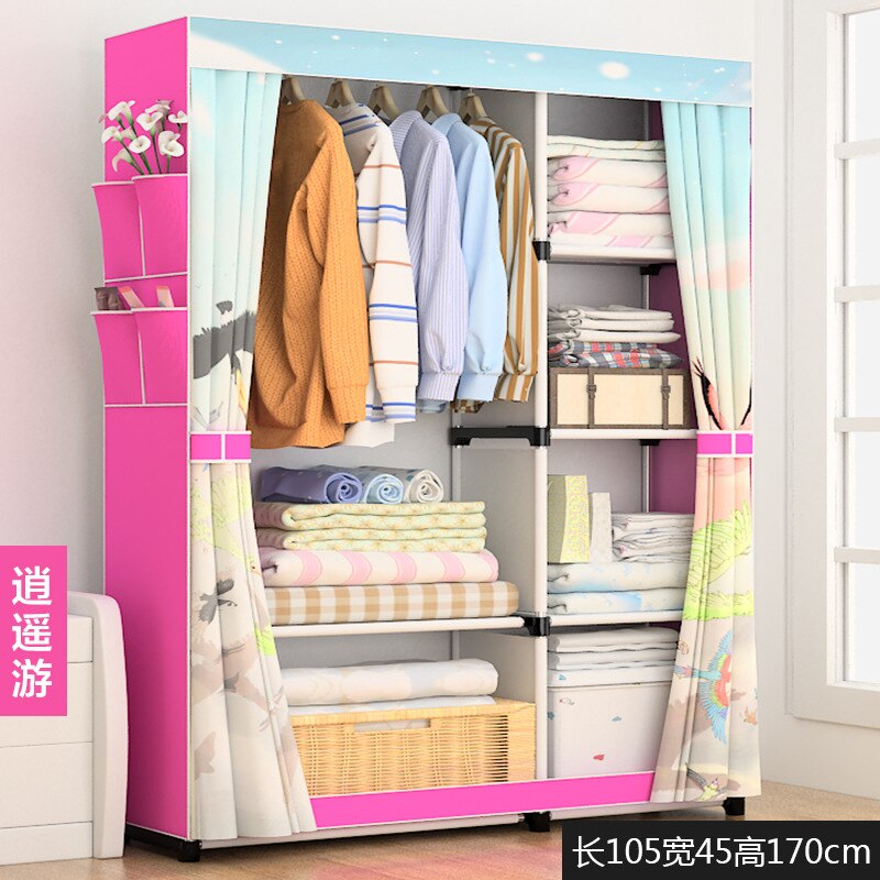 Auf Moderne Einfache Kleiderschrank Stoff Falten Tuch Schrank DIY Montage Einfach Installieren Verstärkung Kleiderschrank: C1