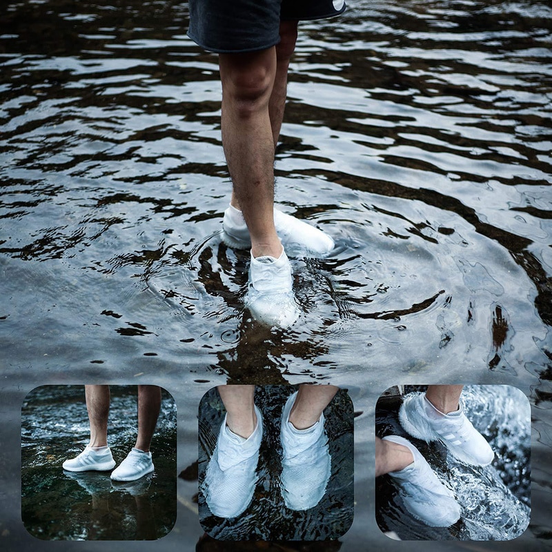 Outdoor binnenzool waterdichte siliconen schoen cover kinderen volwassen waterdichte antislip draagbare siliconen regen binnenzool