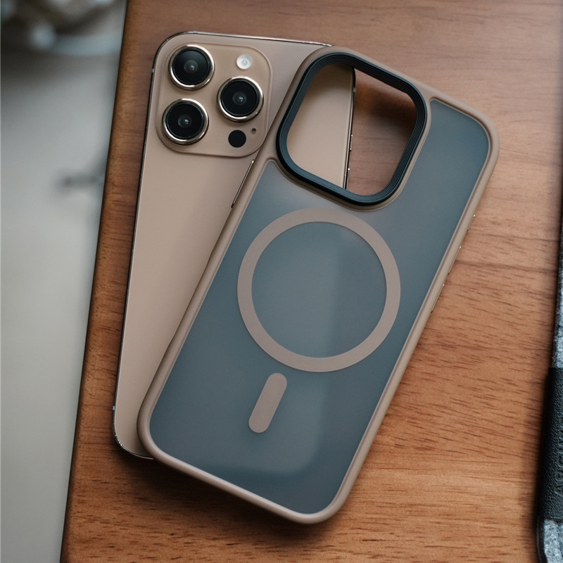 Magnesafe trådløst ladedeksel til iphone 14 15 pro 16 15 pro max plus, magnetisk, luksuriøst matt, gjennomsiktig, støtsikkert deksel