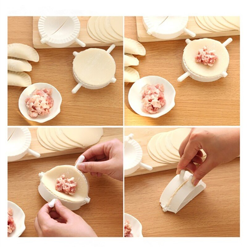 Plastic Dumplings Tool Diy Dumpling Mold Dough Druk Ravioli Mallen Koken Pastry Chinese Voedsel Jiaozi Maker Keuken Tool