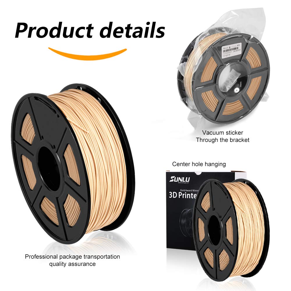sunlu 3D Filament WOOD fiber filaments in 3D printing material 1.75mm 1kg for DIY Birthday 3д ручка без проводная