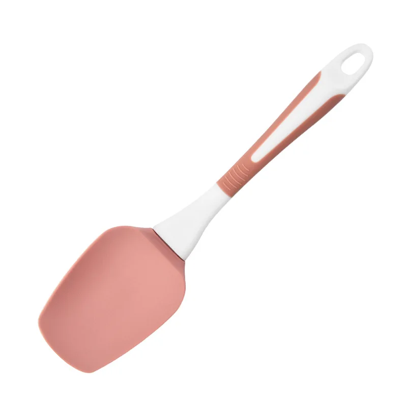 1 stk. silikonspatelsett ikke-pinne varmebestandige spatler vender til matlaging baking blanding kjøkken bakeverktøy spatel: Sjokolade