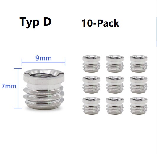Kamera Schraube Konverter Adapter Kit 1/4 Männlichen Schraube 3/8 Weibliche Schraube Adapter Kalten Schuh Blitzschuh Adapter Kamera Zubehör Kit: Typ D