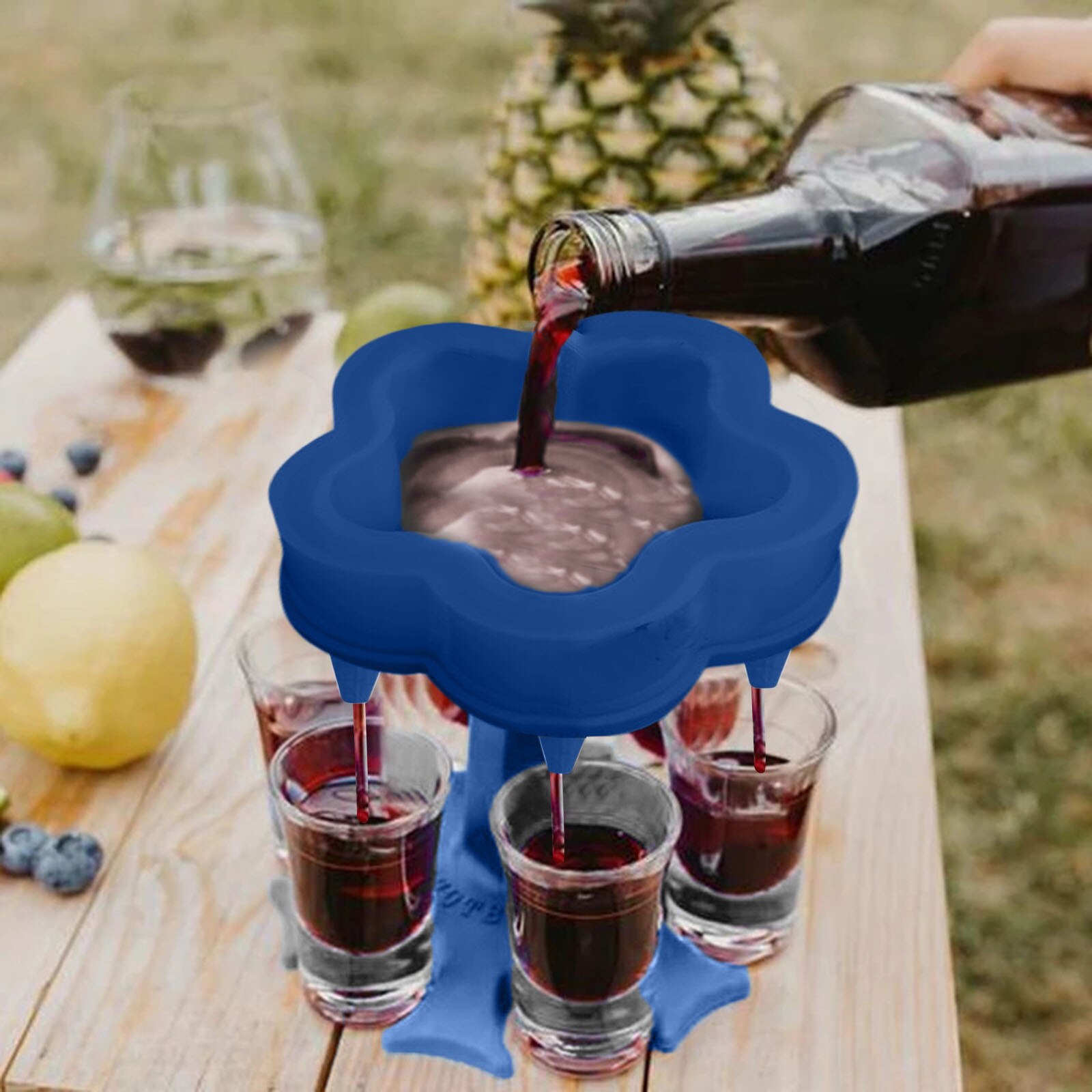 5 Shot Bar Glass Dispenser And Holder -dispenser For Filling Liquids Shots Dispenser For Holidays, Parties Bars, And Home Bar