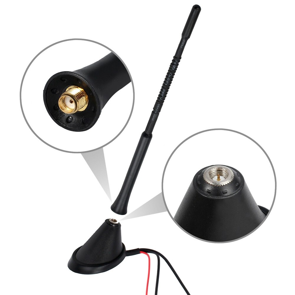 Universele Dak Mount Am Fm Radio Antenne Antenne Base Kit Actieve Versterkte Dab + Fm Radio Auto Antenne Antenne Mast auto Accessoires