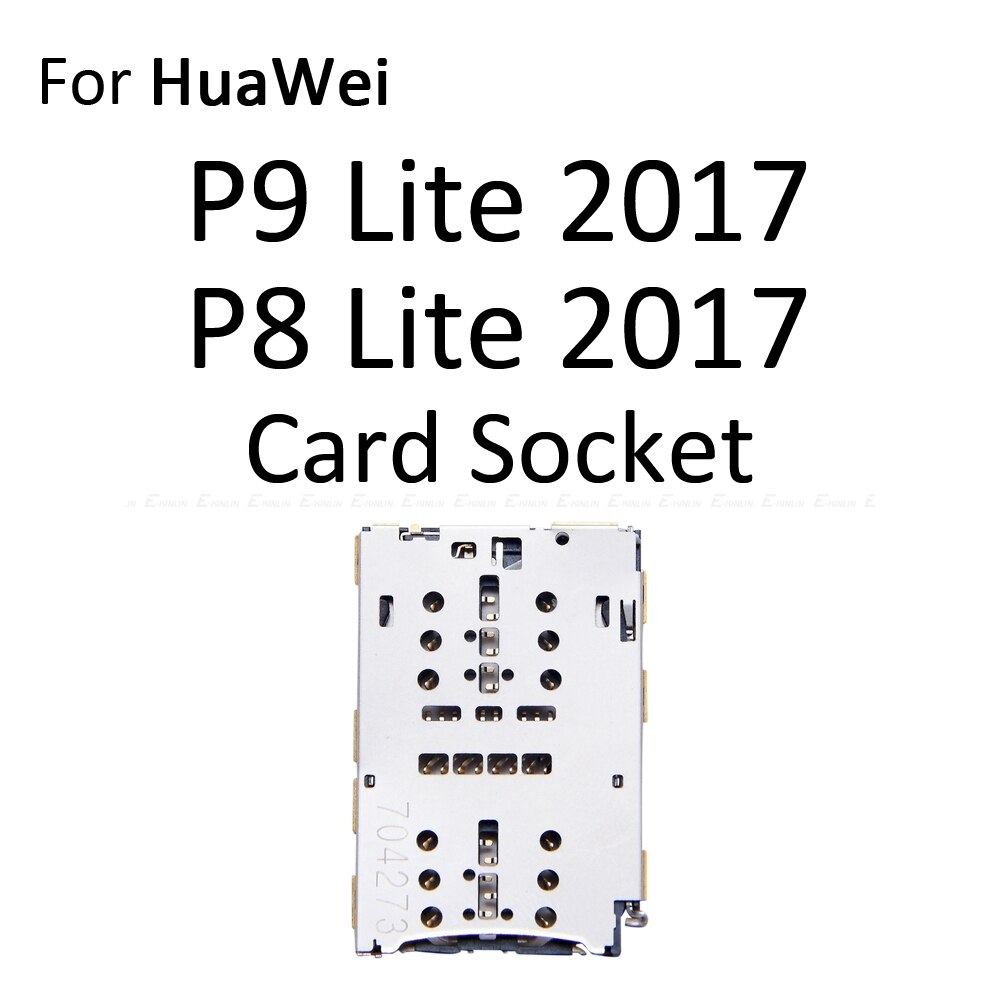 Sim Card Socket Slot Tray Reader Holder Connector Micro SD Adapter Container For For HuaWei P9 P8 Lite: ForP9Lite2017 Socket