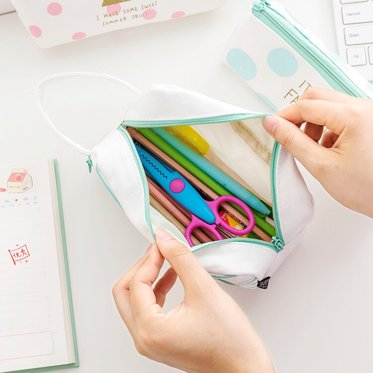 TUTU Korean Cracker School fabric Pencil Case Cute Pen Bag Kawaii Stationery Pouch Office School Supplies H0010