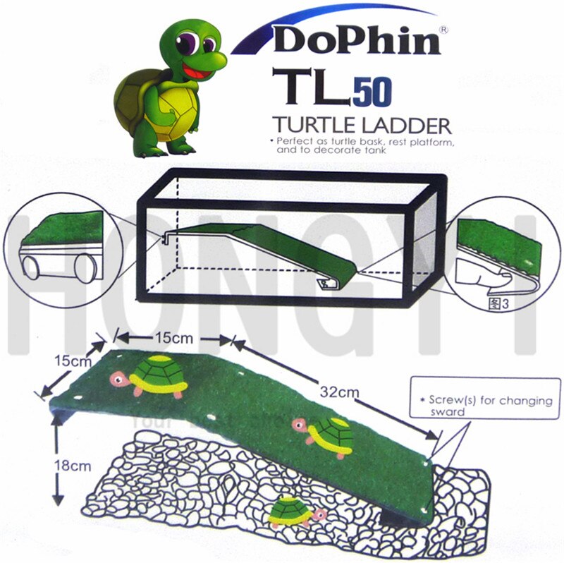 Hongyiaquarium schildpad zonneplatform ornamenten acuarios klauteren acryl plaat aquarium decoratie aquarium accessoires s/m/l