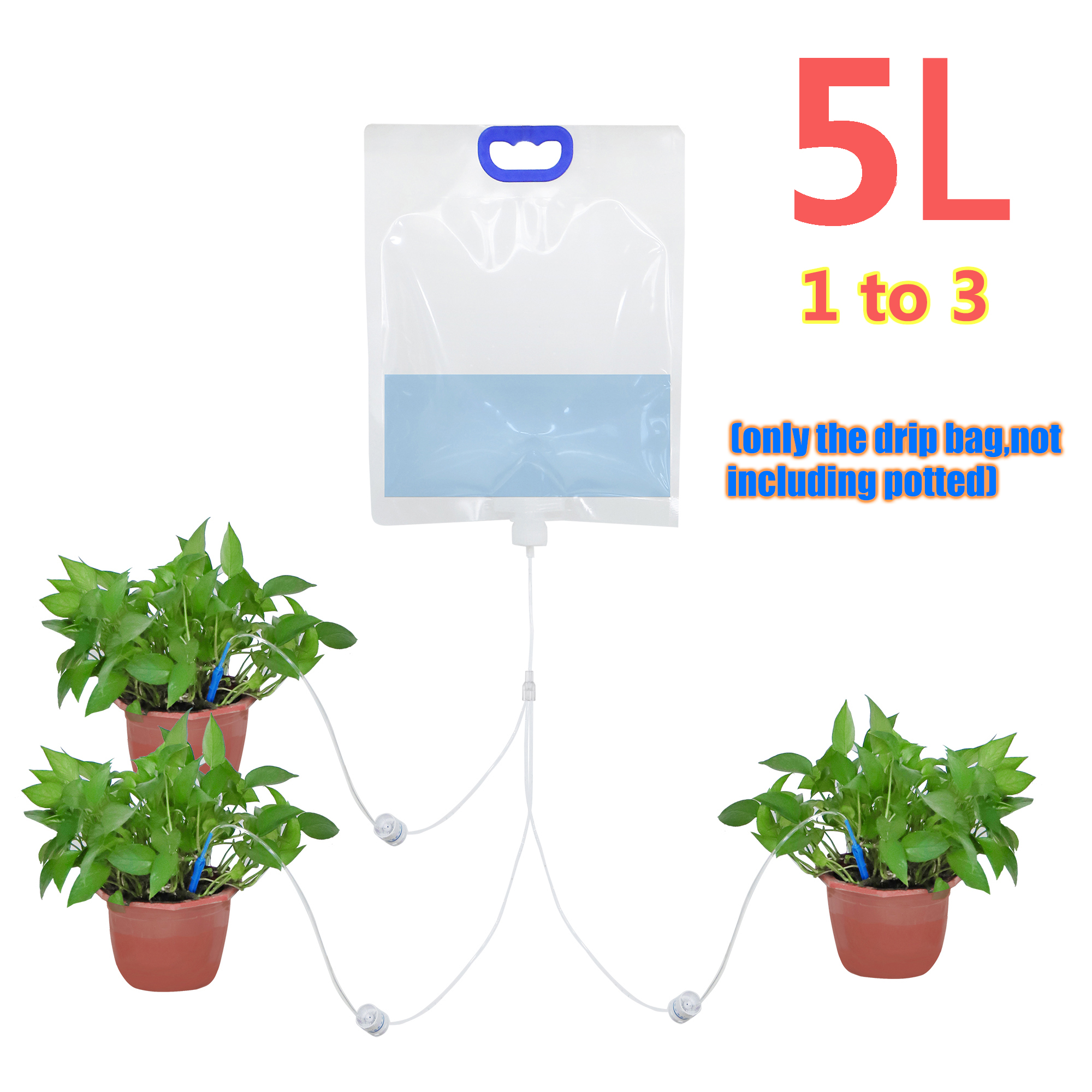 3l/3.5l/5l Plant Irrigatiezak Automatische Gieter Verstelbare Tuinpotten Druppelnaald Apparaat Tuin Water Waterzak: Paars