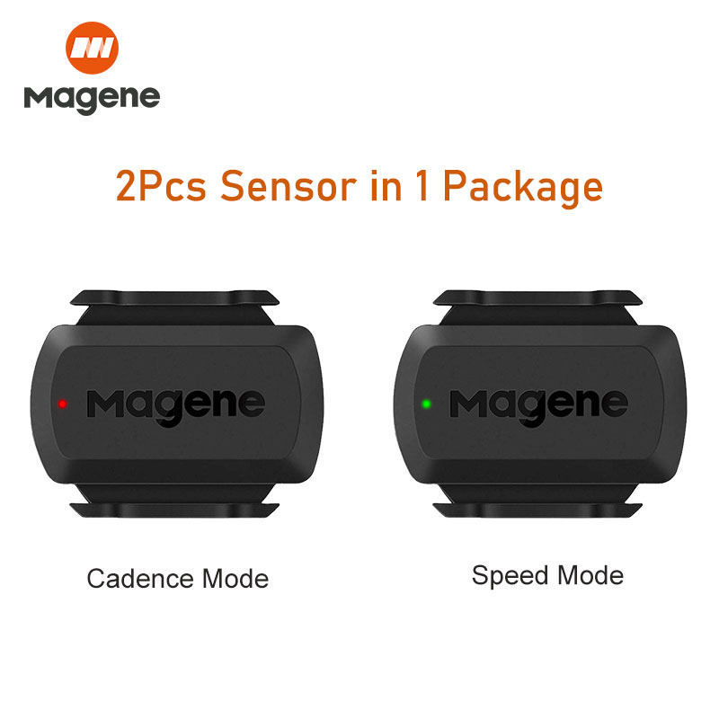 Magene S3+ Bicycle Speed/Cadence Sensor and H64 Heart Rate Monitor ANT+Bluetooth Wireless Speedometer for Garmin IGPSPORT Bryton: 2Pcs S3 sensor