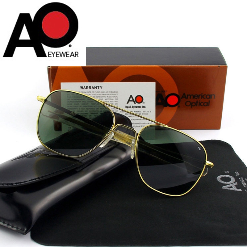 Pilot AO Sunglasses Men Brand AGX Tempered Glass Lens Sun Glasses Male