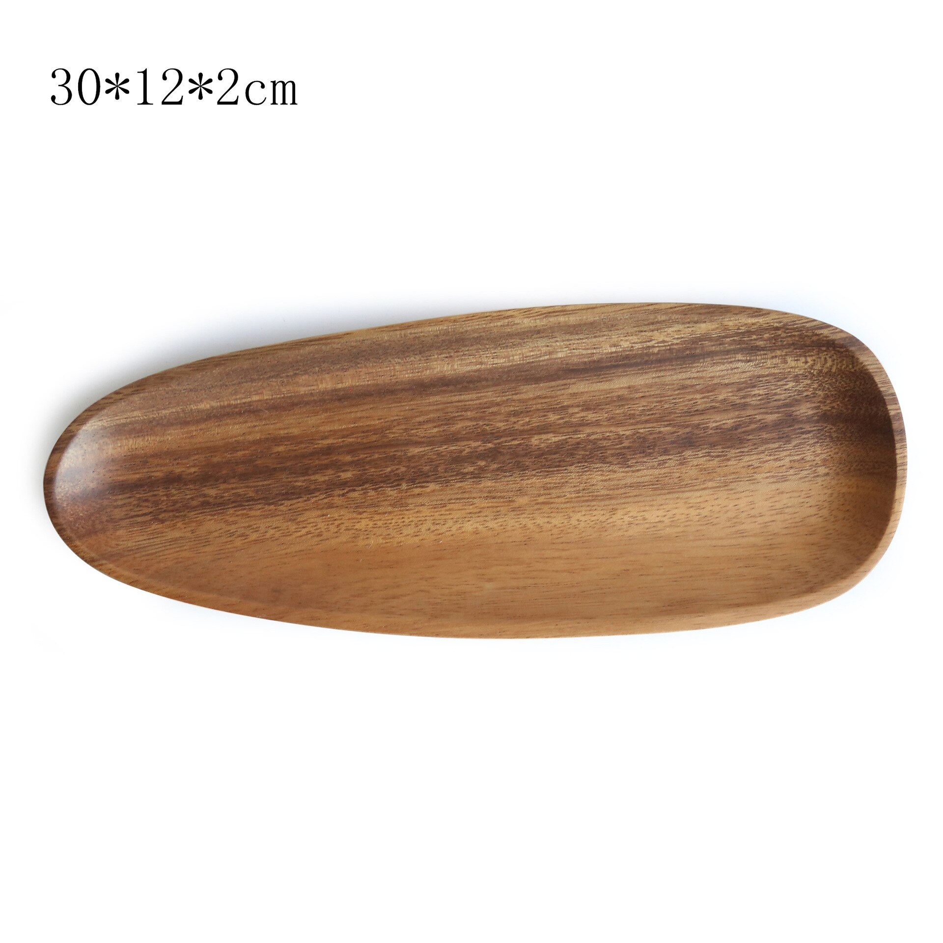 Irregular Acacia Wood Plate Special-shaped Solid Wood Snack Fruit Plate, Wooden Plate cake plate: 30 12 2 cm