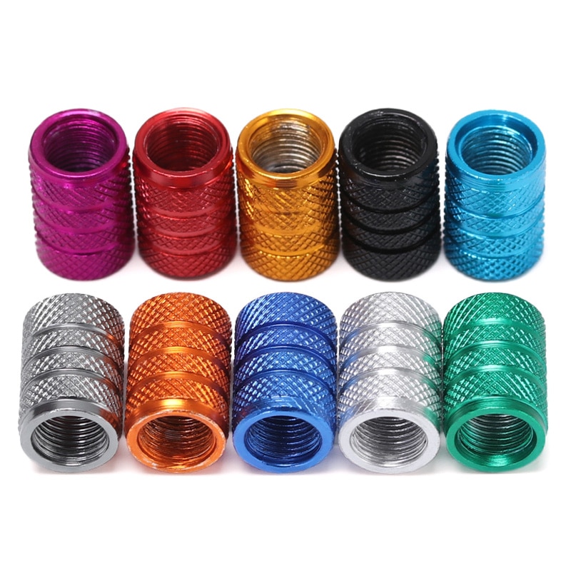 1/4Pcs Universal Dustproof Aluminium Alloy Bicycle Cap Wheel Tire Covered Car Truck Tube Tyre Bike Accessories