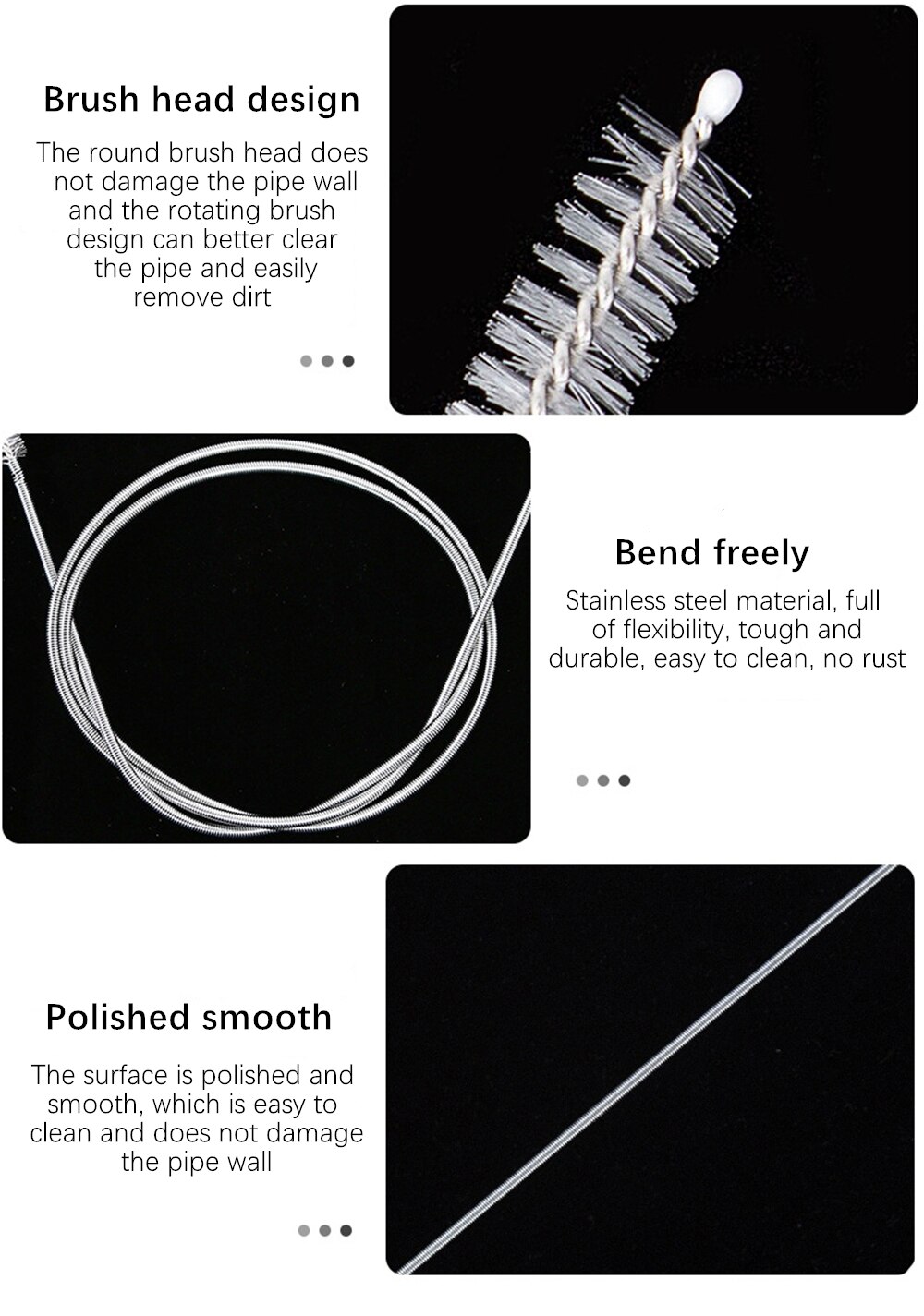 Metal wire kitchen sink refrigerator drain hole dredge cold room water ice blocking the refrigerator water pipe drain dredge