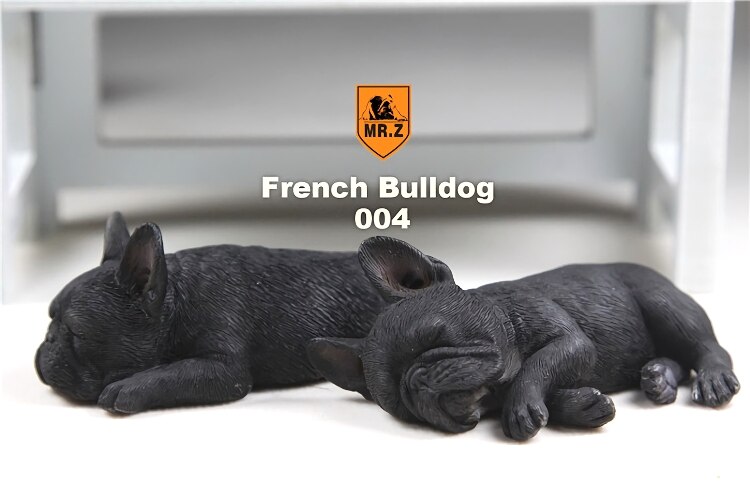 Mr.Z 2pcs/set French Bulldog Figure Pet Dog Model Animal Collector Education Figures Collector Decoration Ornaments Kid: 004