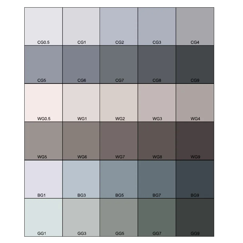 10/30 stk. kunsttusj med dobbel ende, alkoholbasert blekk, nøytral grå farge, skissegråtoner til grafisk tegning: Burgunder