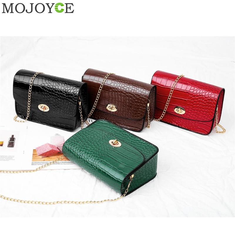 Simples jacaré de couro de crocodilo mini pequena mulher crossbody saco corrente mensageiro bolsa de ombro bolsas femininas