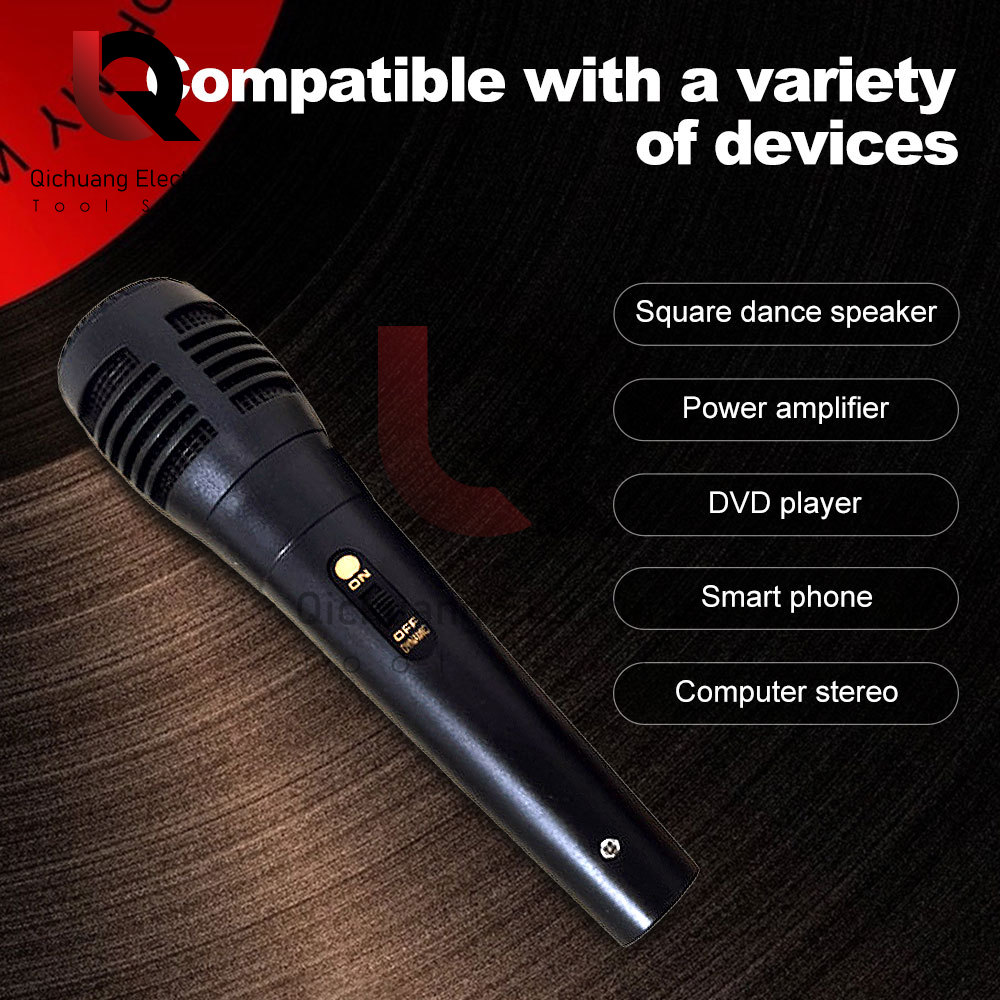 Bluetooth Speaker Wired Microphone 3.5/6.5MM Karaoke Microphone Shockproof Microphone Head Built-in Anti-noise Cotton