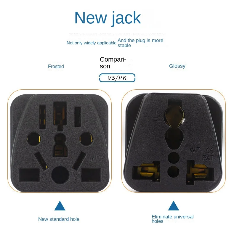 Noir blanc 10A 250V US/EU/UK/AU vers les états-unis Canada japon Taiwan mexique 2 broches adaptateur de voyage prise convertisseur de prise universelle type-a